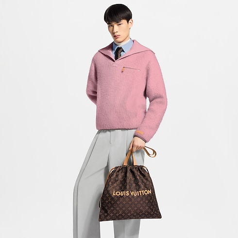 Túi Dust Bag Tote Louis Vuitton Silk Tech worn view