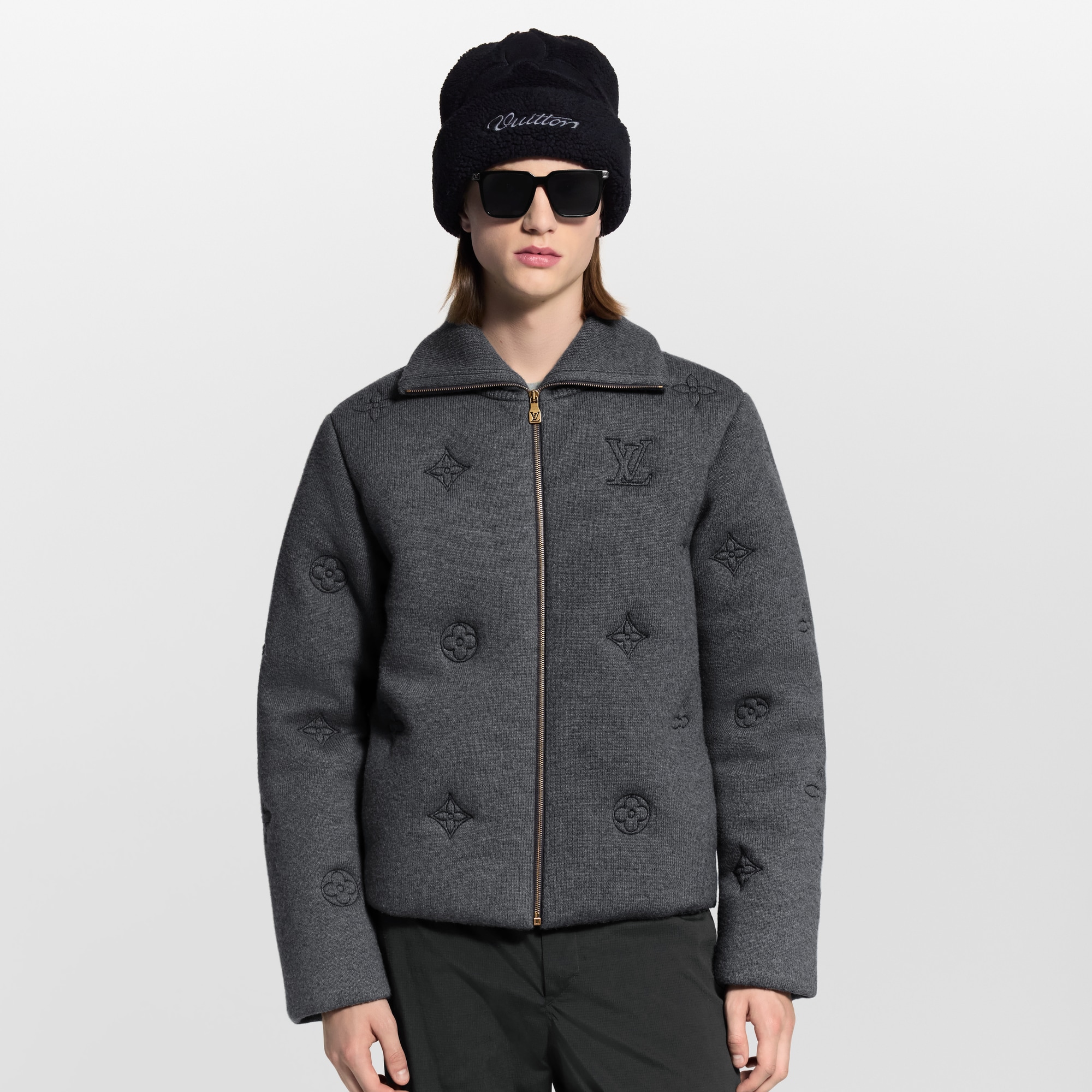 Elegant Monogram Knitted Down Blouson  in Sản phẩm mới