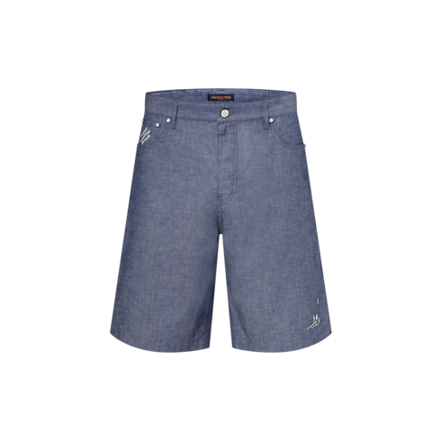 Quần Jean Ngắn in Đồ Nam's Trang phục Đồ Denim collections by Louis Vuitton (Thu phóng sản phẩm)