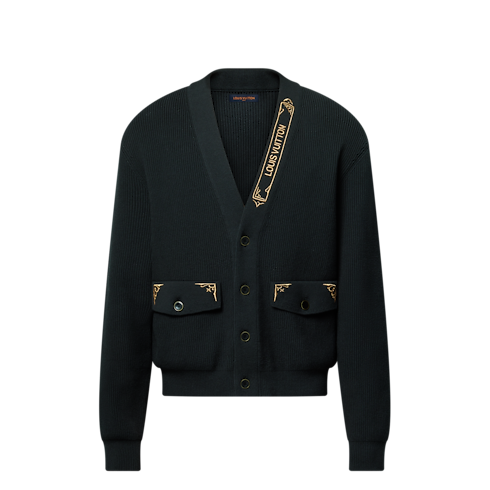 Áo Khoác Dệt Kim in Đồ Nam's Trang phục Áo dệt kim và Áo nỉ collections by Louis Vuitton (Thu phóng sản phẩm)