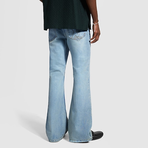 Quần Jean cropped worn view