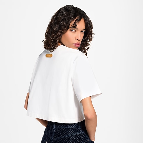 Áo Dáng Crop Top in Đồ Nữ's Trang phục Áo thun và Áo len collections by Louis Vuitton (Thu phóng sản phẩm)