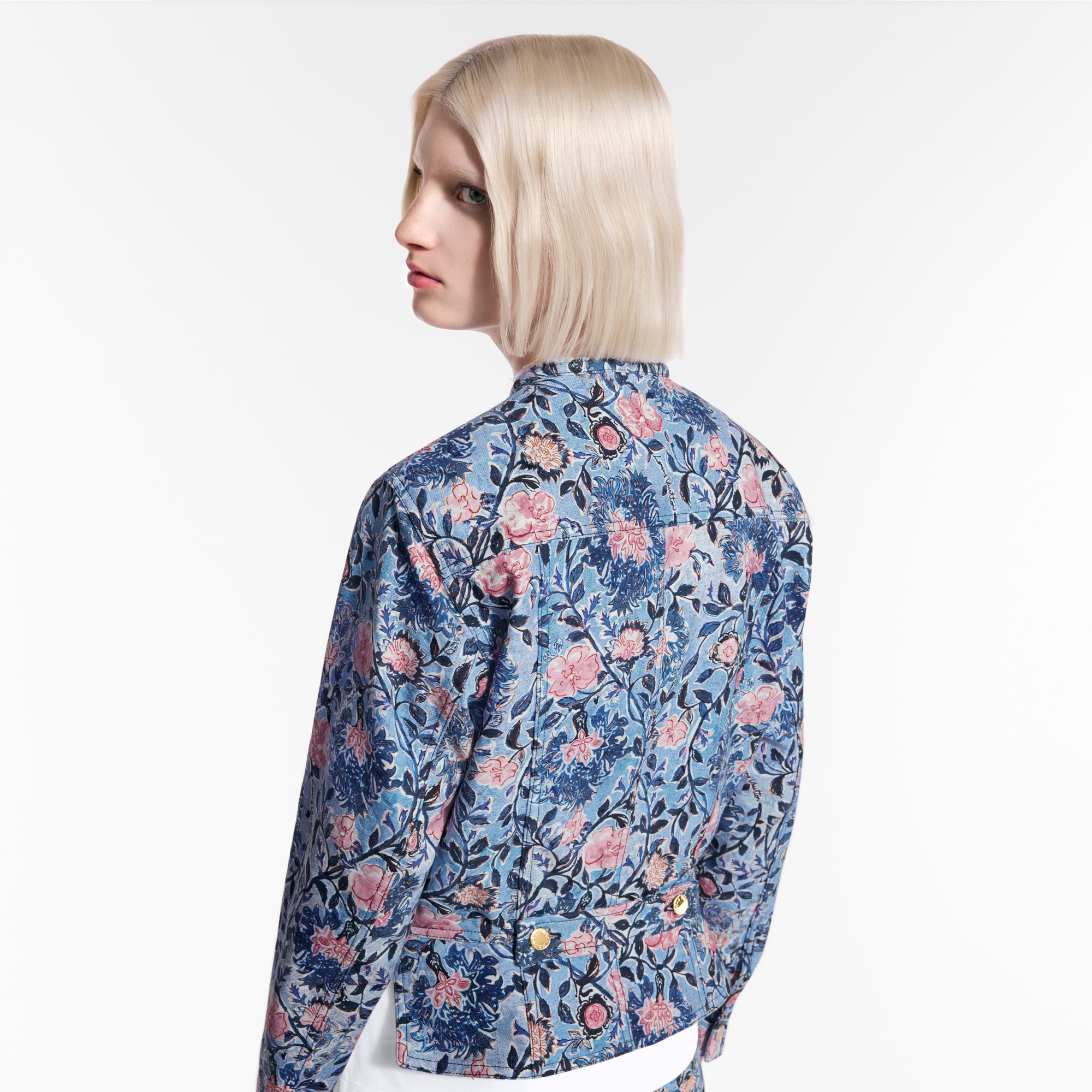 Áo Khoác Denim Họa Tiết Hoa  in Đồ Nữ