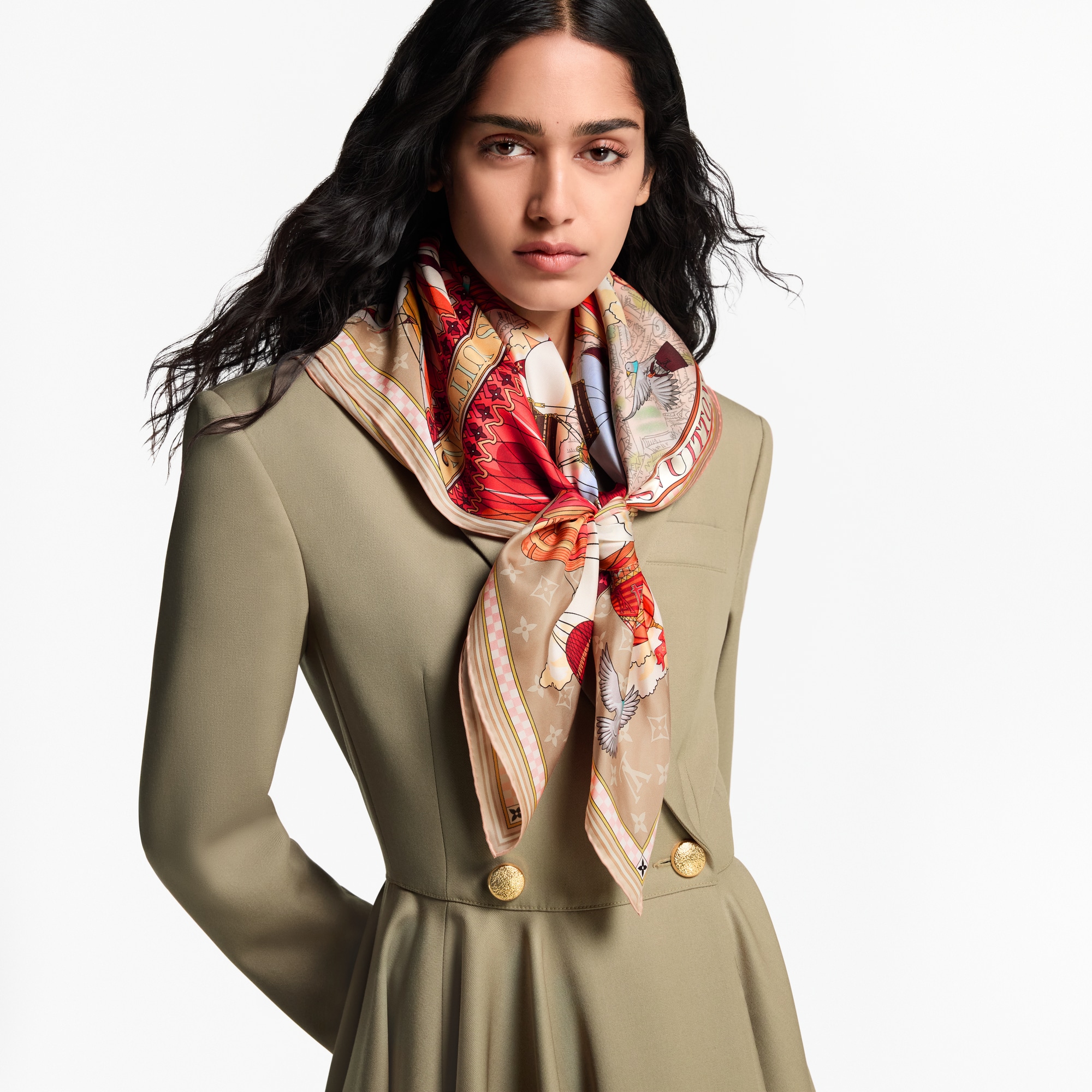 Khăn Lụa Vuông From The Cloud 90 . in Đồ Nữ