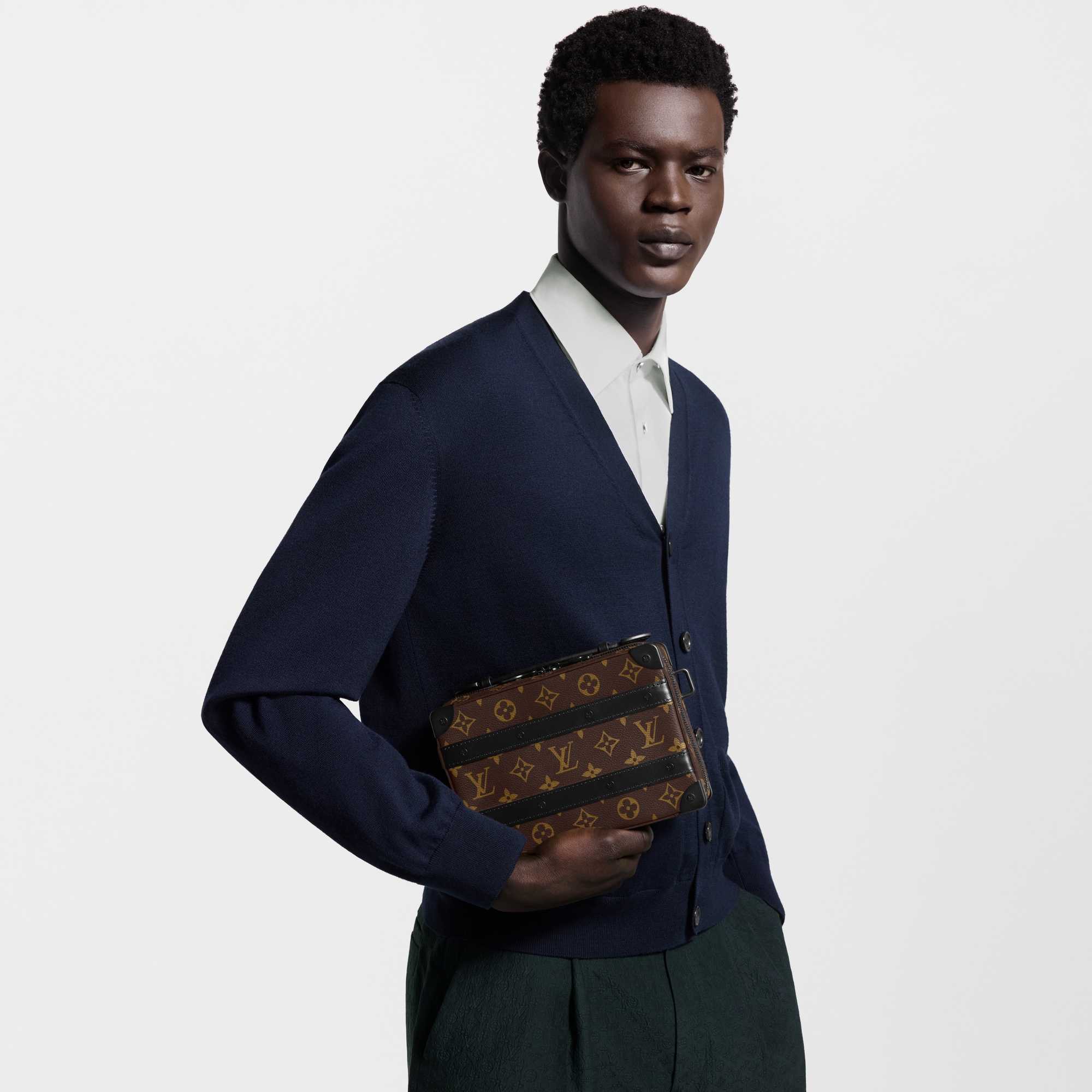 Túi Handle Soft Trunk Monogram Macassar Canvas in Đồ Nam