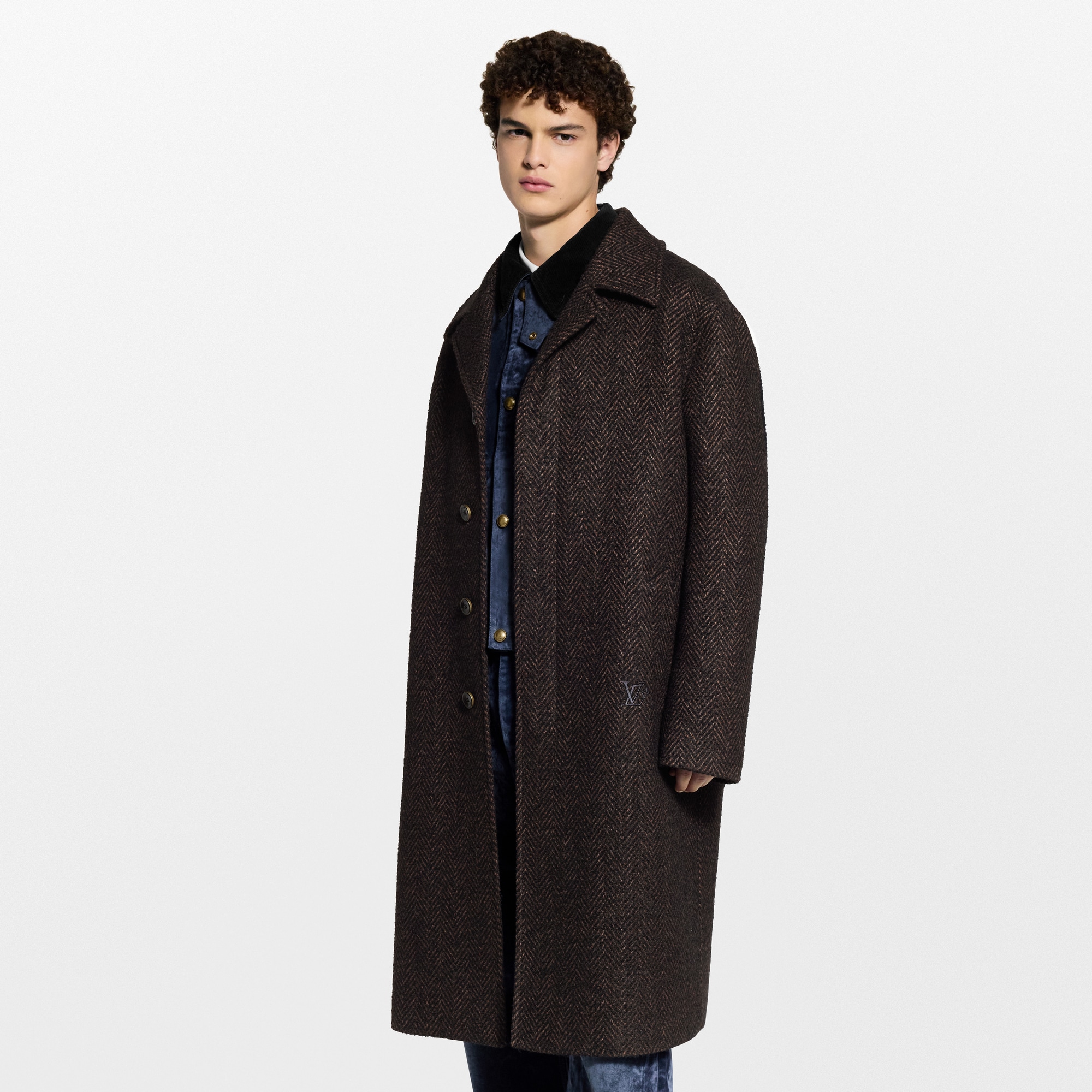 Herringbone Relaxed Coat  in Đồ Nam