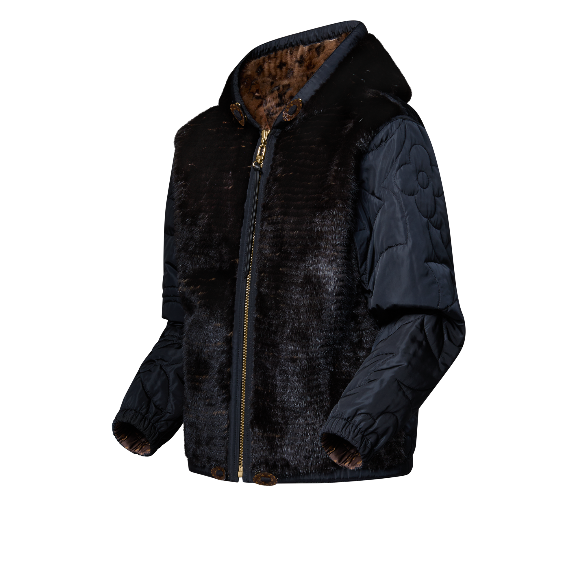 Hooded Bi-Mat Reversible Blouson  in Đồ Nữ