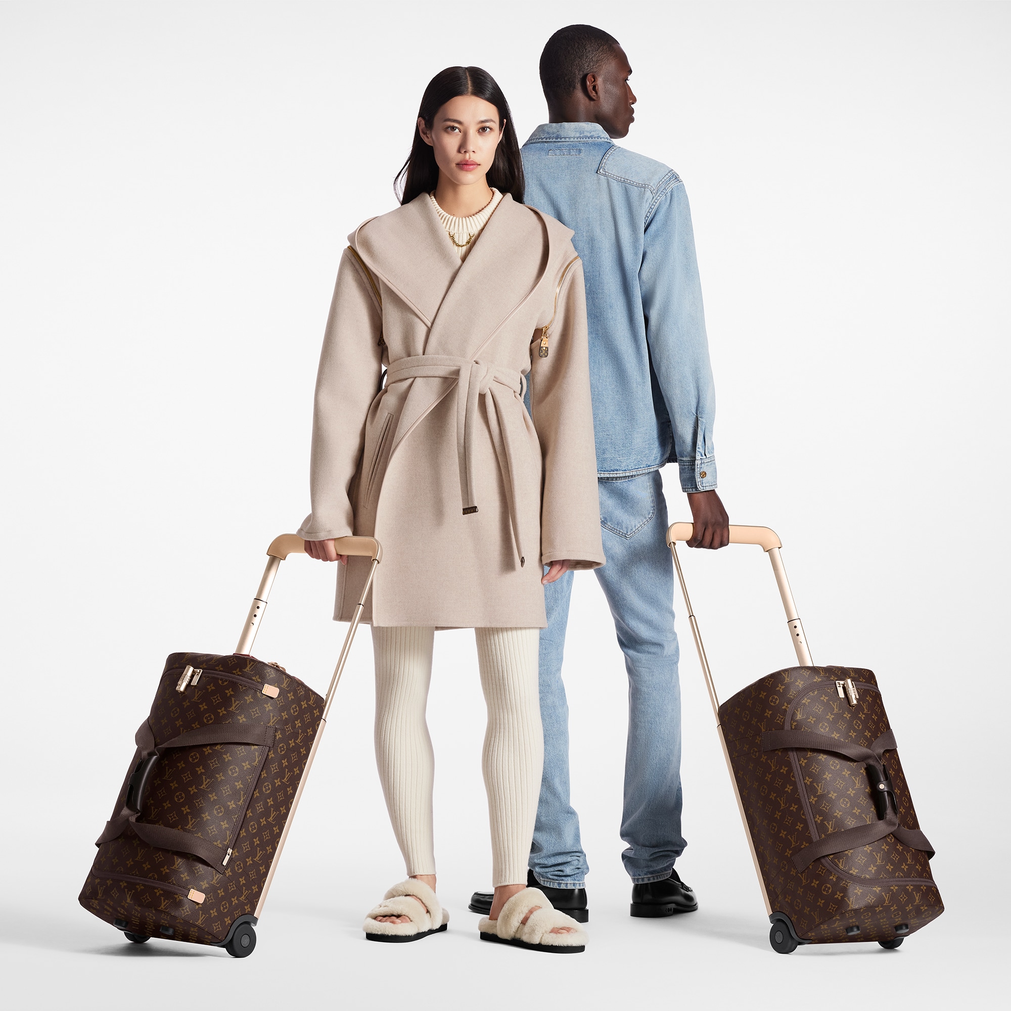 Vali Horizon Soft Duffle 55 Monogram Canvas in Đồ Nam