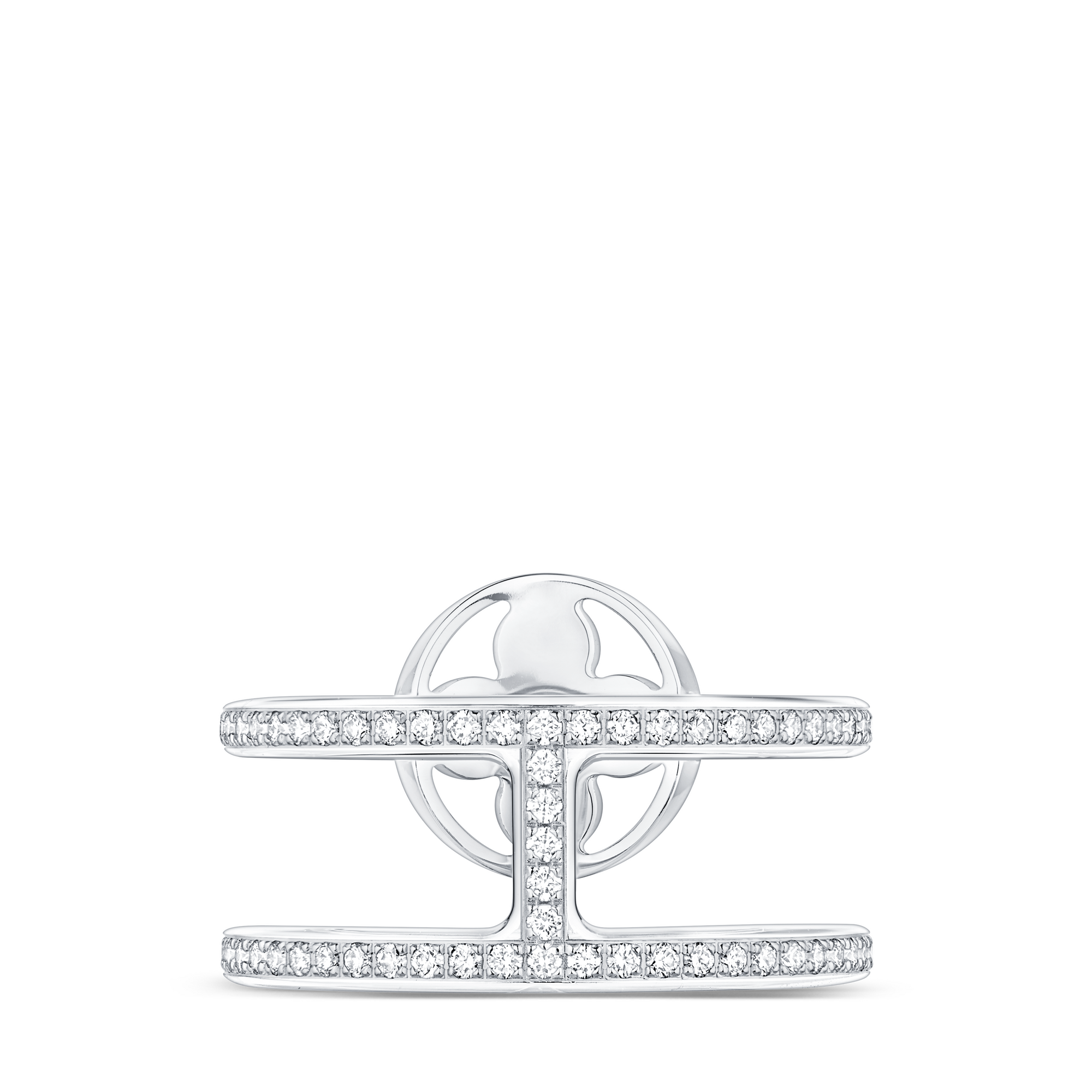 Nhẫn Idylle Blossom Two-Row   in Trang sức