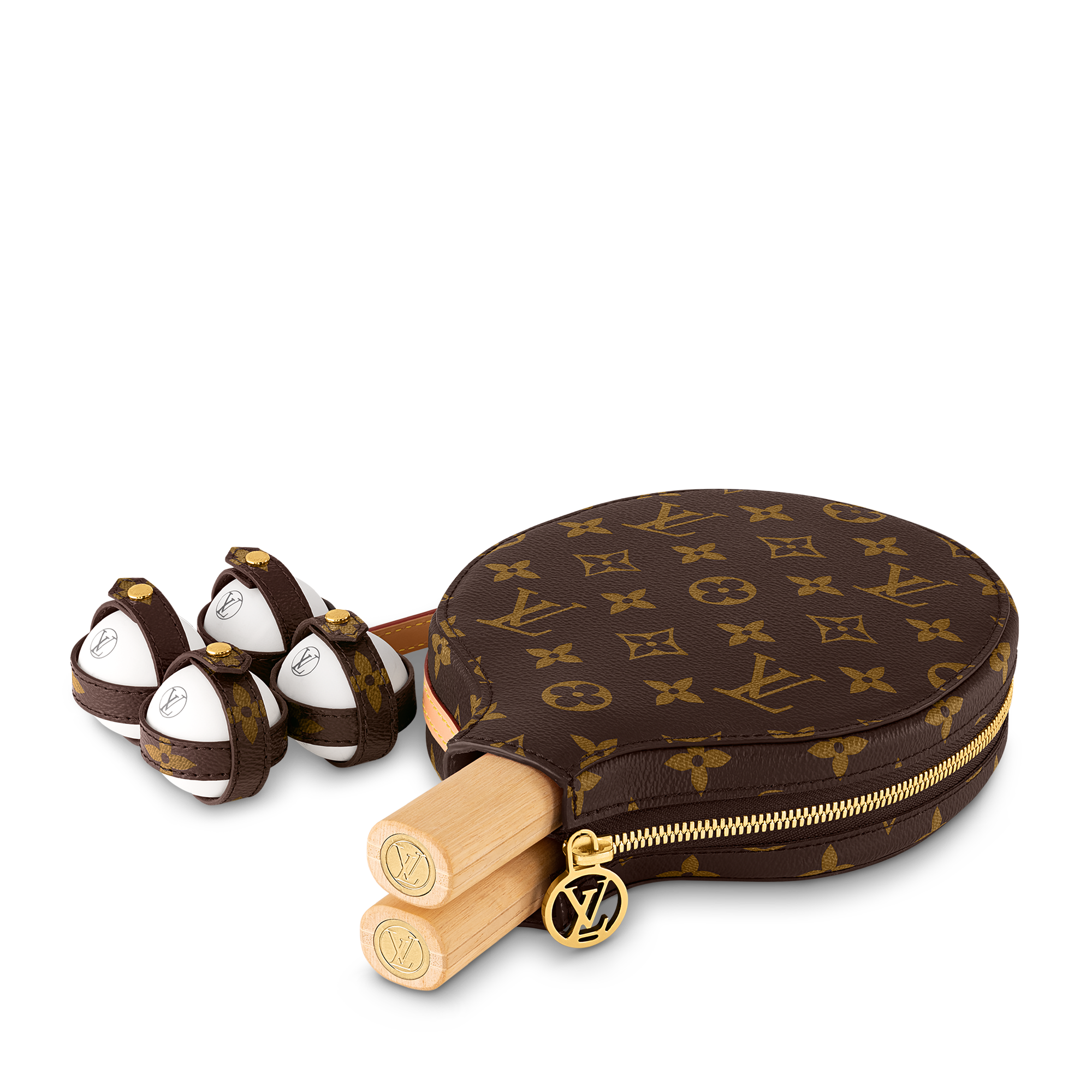 Bộ Chơi Bóng Bàn James Monogram in Rương, Phụ kiện du lịch và Trang trí nội thất