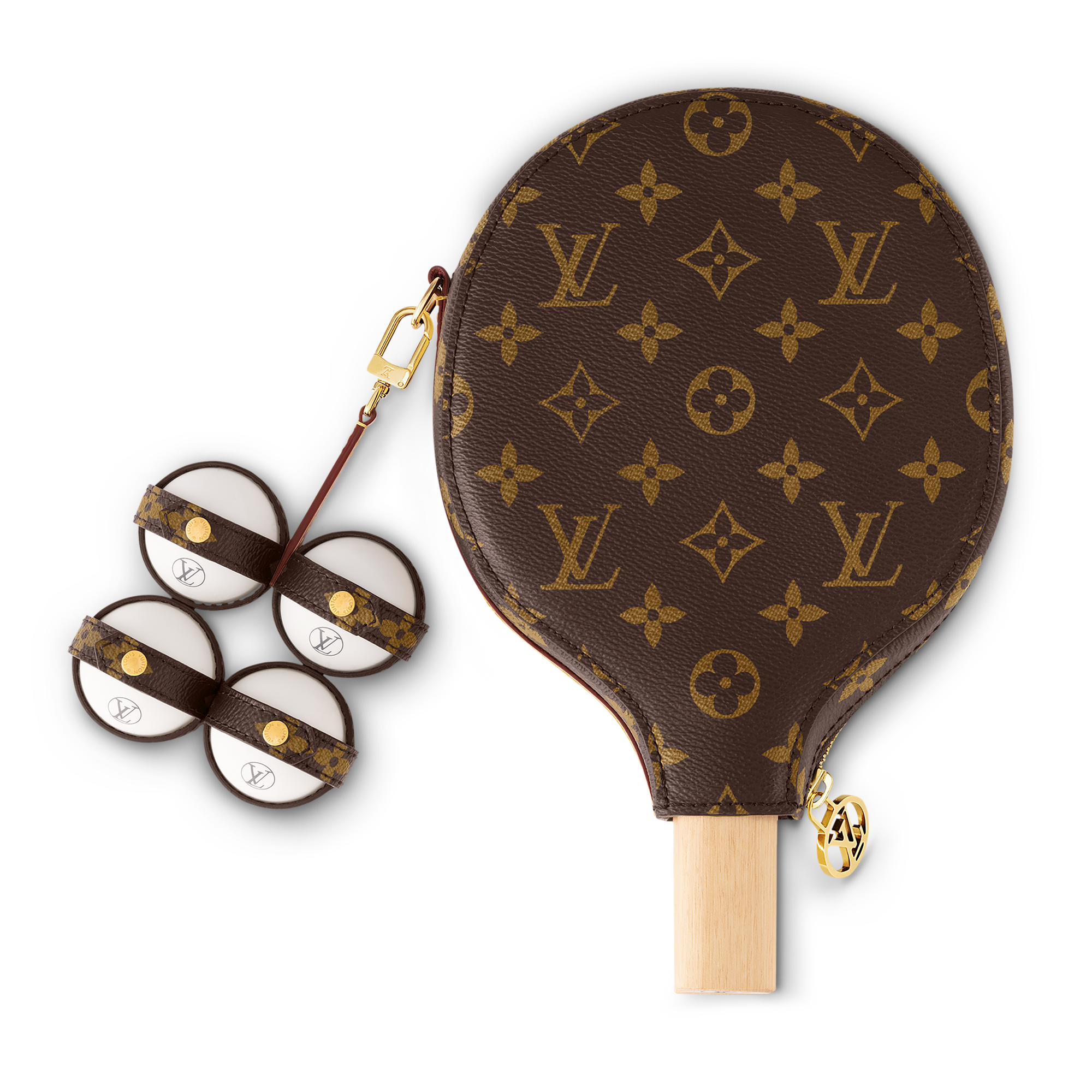Bộ Chơi Bóng Bàn James Monogram in Rương, Phụ kiện du lịch và Trang trí nội thất