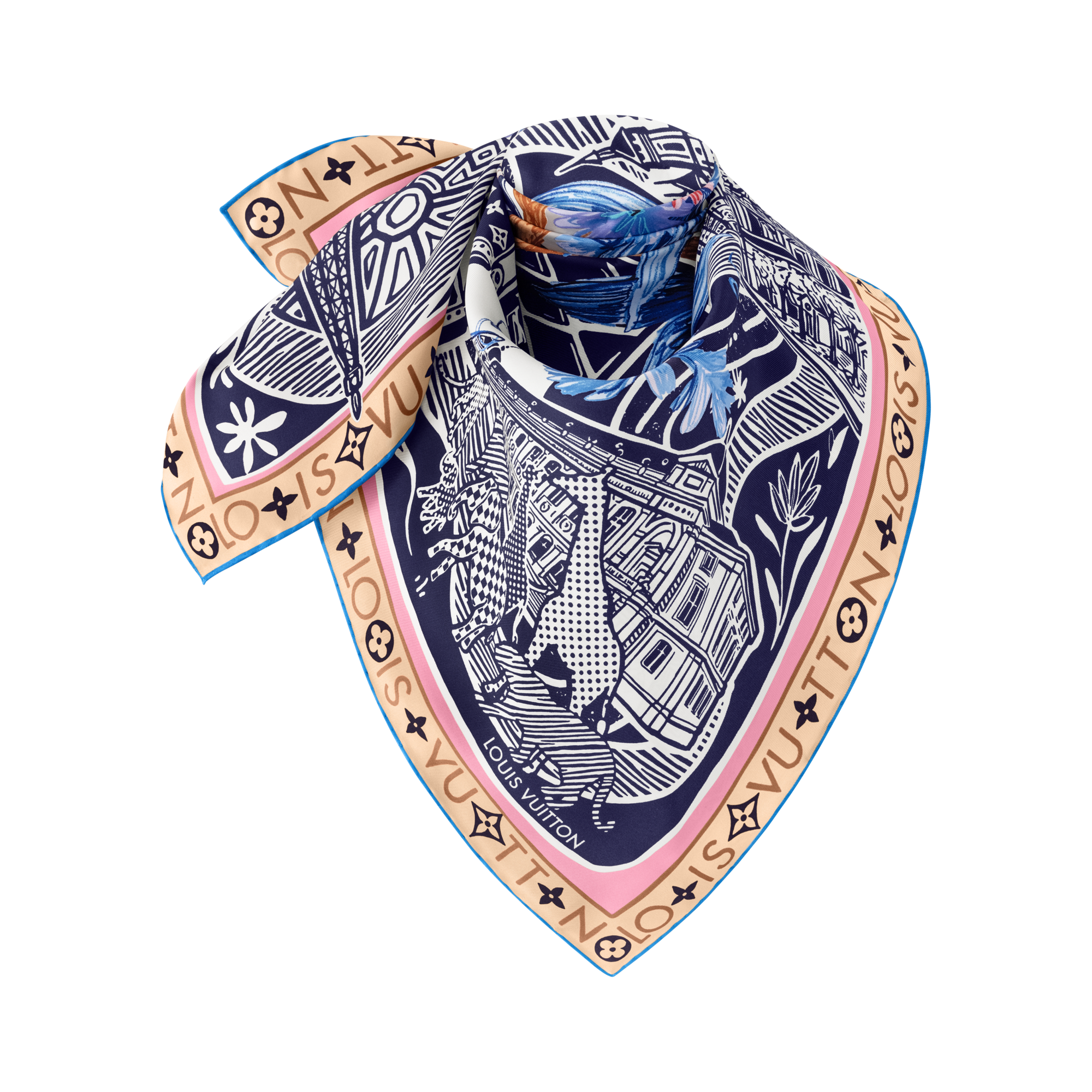 Khăn Lụa Vuông Jardin Des Plantes 90 . in Đồ Nữ