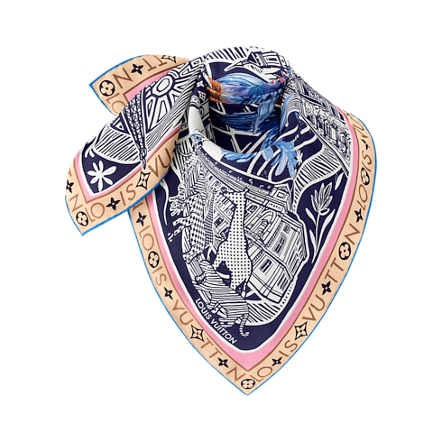 Khăn Lụa Vuông Jardin Des Plantes 90 . in Đồ Nữ's Phụ kiện Khăn lụa collections by Louis Vuitton (Thu phóng sản phẩm)