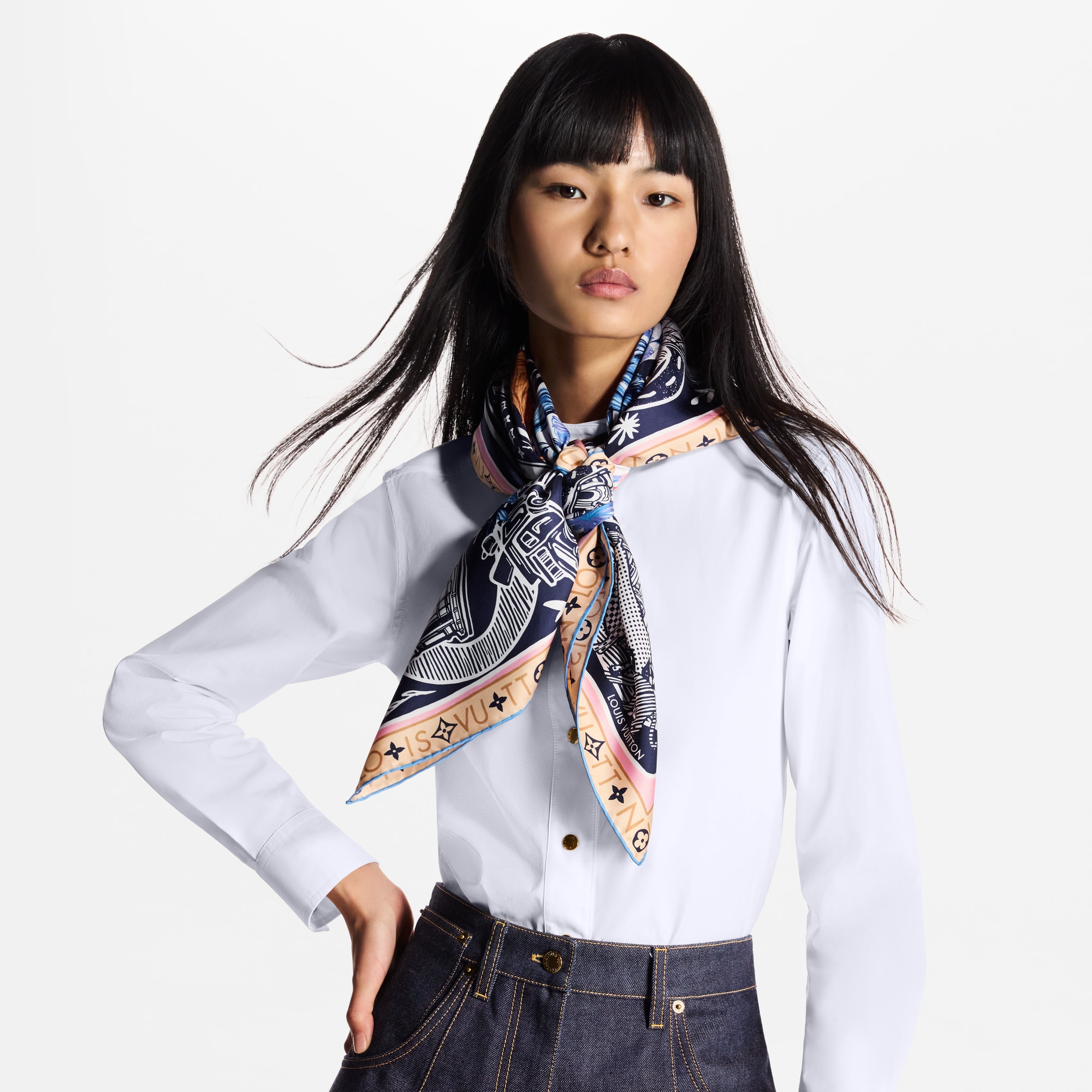 Khăn Lụa Vuông Jardin Des Plantes 90 . in Đồ Nữ