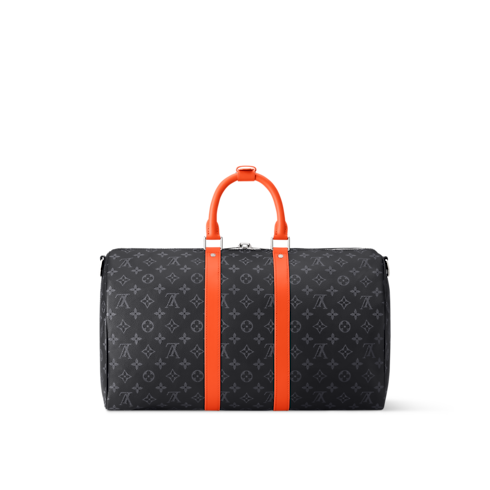 Túi Keepall Bandoulière 45 Monogram Eclipse in Túi và Phụ kiện bằng da's Túi xách nam Túi biểu tượng collections by Louis Vuitton (Thu phóng sản phẩm)