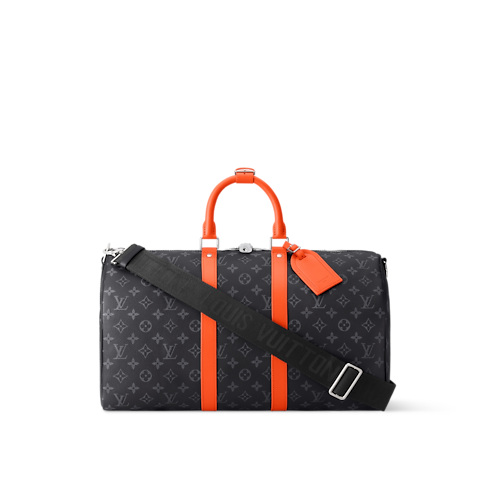 Túi Keepall Bandoulière 45 Monogram Eclipse in Túi và Phụ kiện bằng da's Túi xách nam Túi biểu tượng collections by Louis Vuitton (Thu phóng sản phẩm)