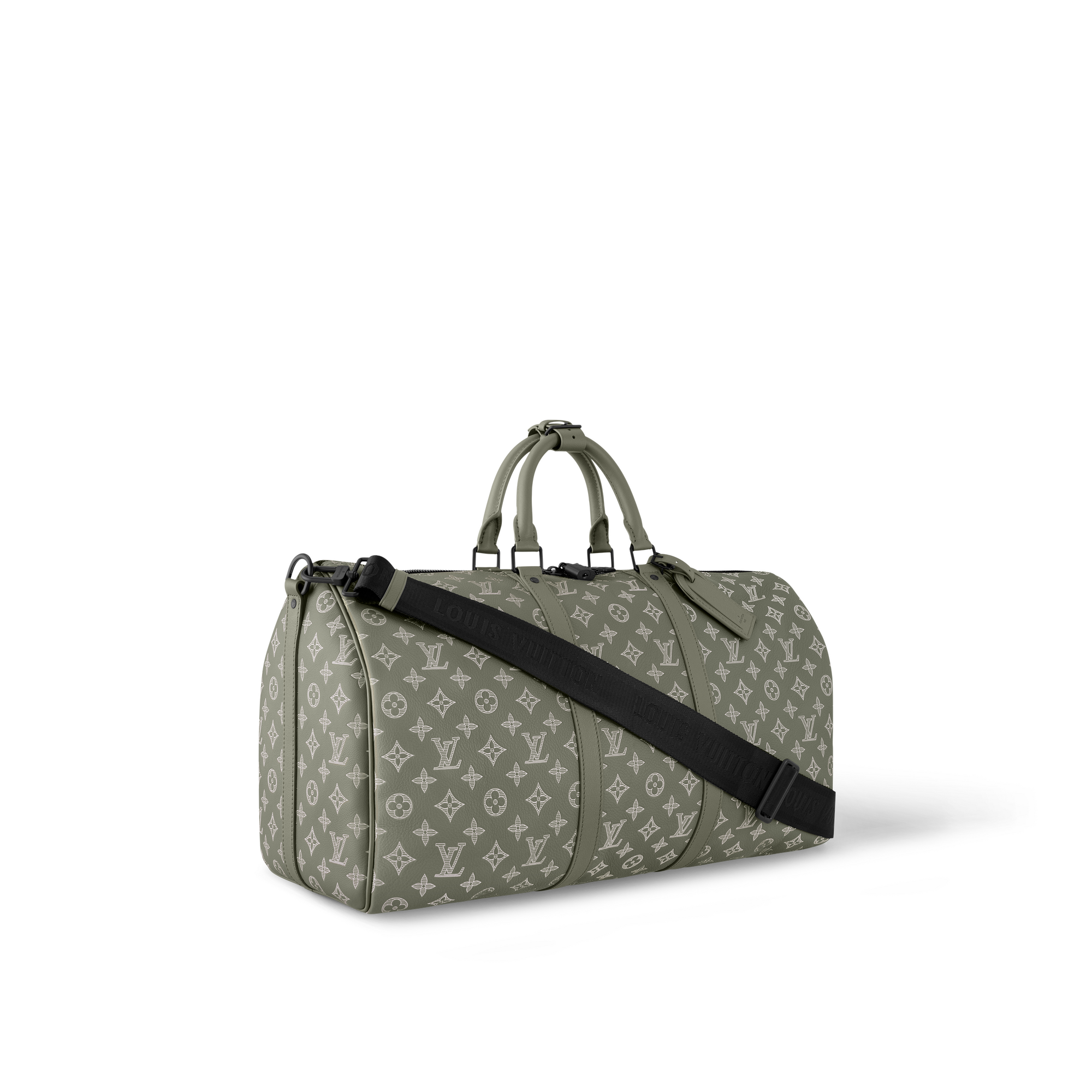 Túi Keepall Bandoulière 50 Monogram Shadow Leather in Đồ Nam