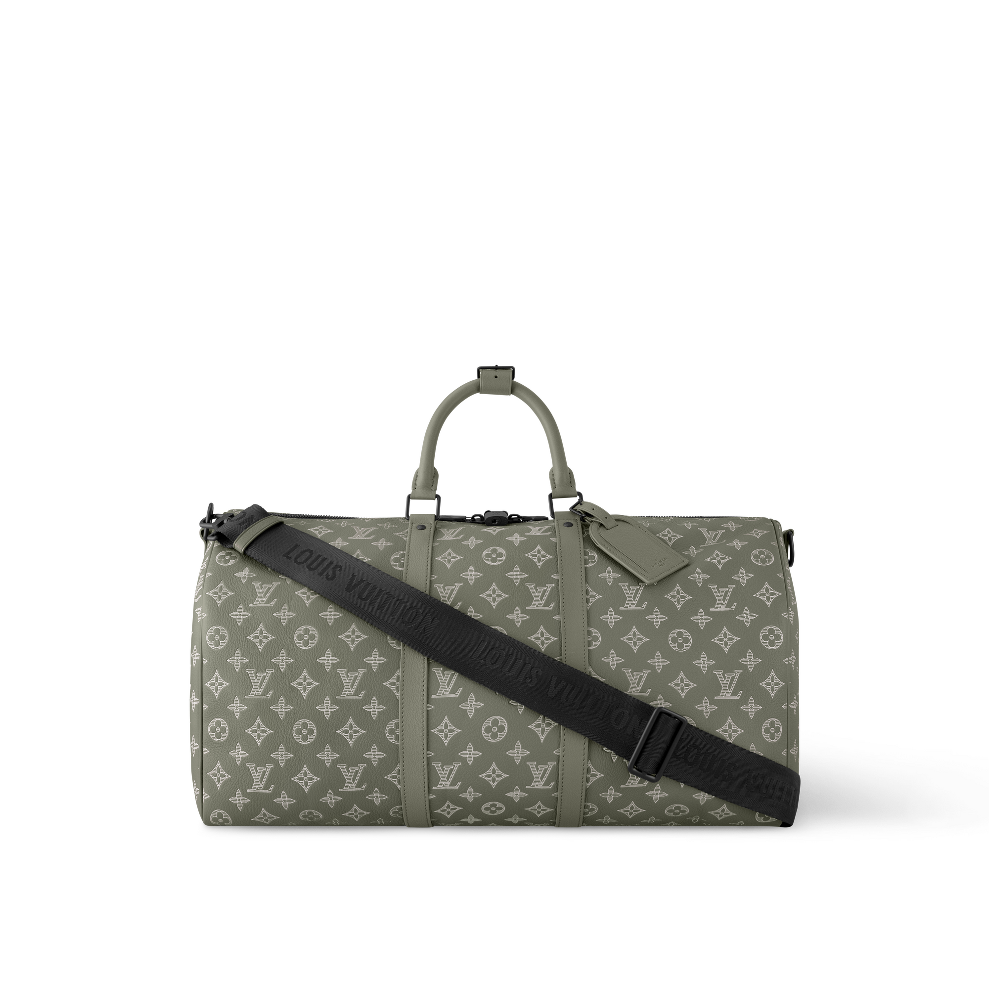 Túi Keepall Bandoulière 50 Monogram Shadow Leather in Đồ Nam