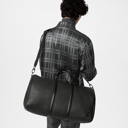 Túi Keepall Bandoulière 50 LV Aerogram in Đồ Nam's Du lịch Túi du lịch collections by Louis Vuitton (Thu phóng sản phẩm)