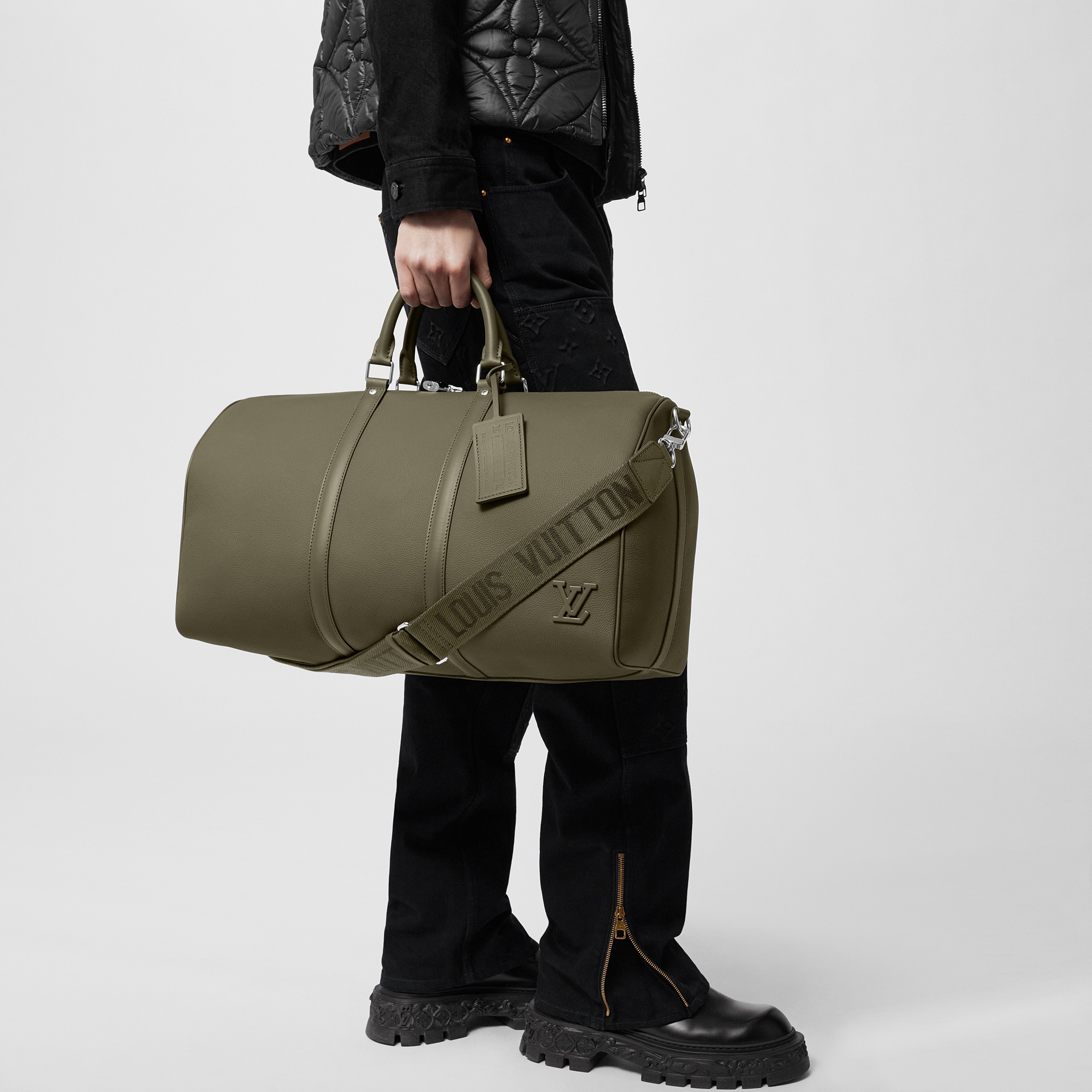 Túi Keepall Bandoulière 50 LV Aerogram in Đồ Nam