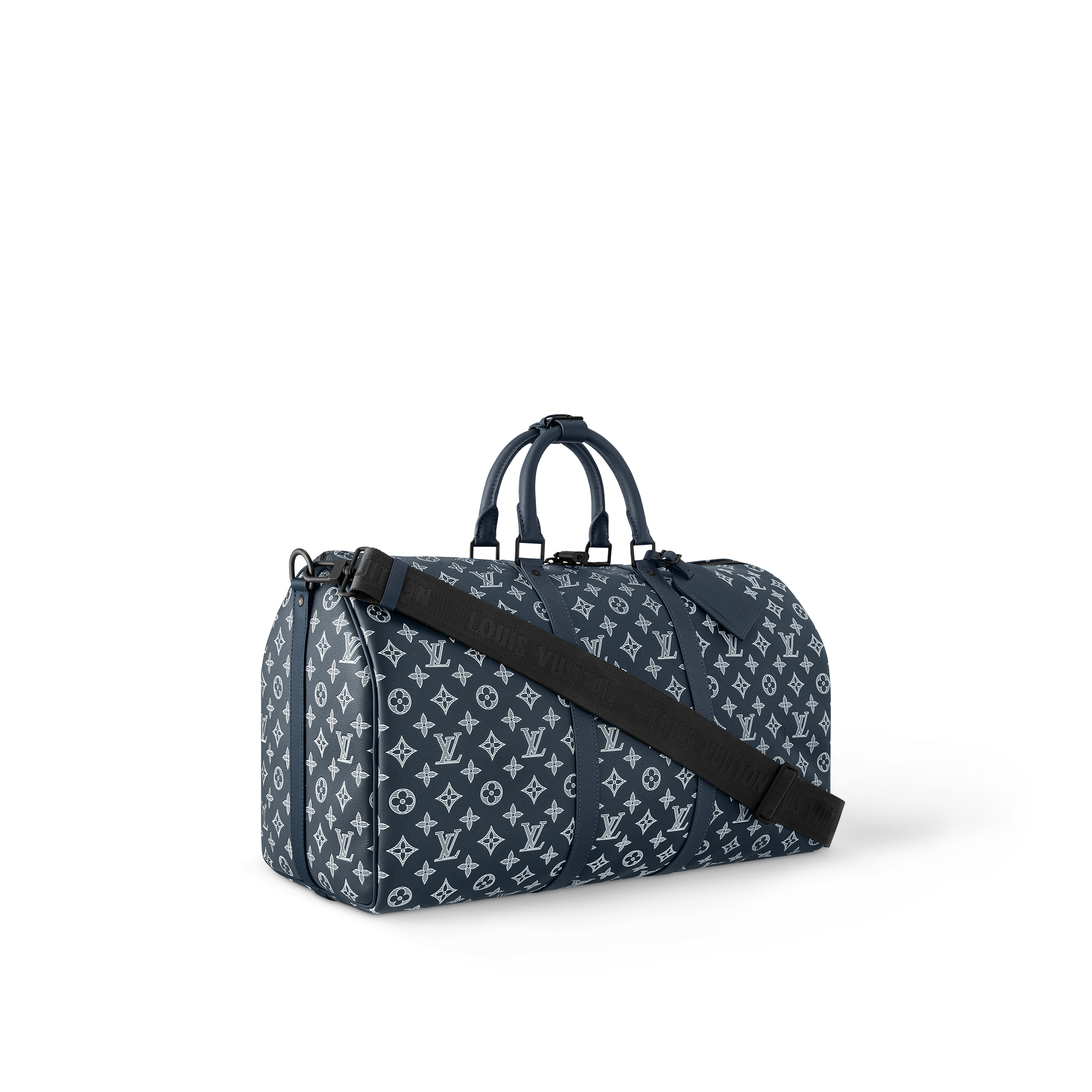 Túi Keepall Bandoulière 50 Monogram Shadow Leather in Đồ Nam