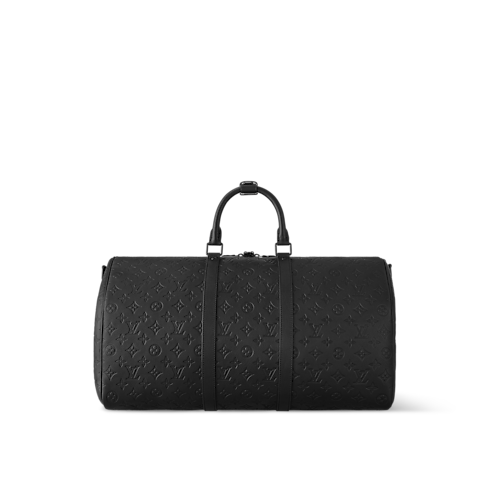 Túi Keepall Bandoulière 50 Monogram Shadow Leather in Đồ Nam's Discontinued Product Obs 11 collections by Louis Vuitton (Thu phóng sản phẩm)