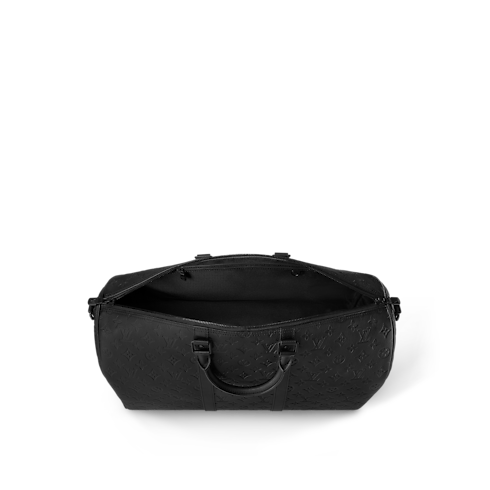 Túi Keepall Bandoulière 50 Monogram Shadow Leather in Đồ Nam's Discontinued Product Obs 11 collections by Louis Vuitton (Thu phóng sản phẩm)