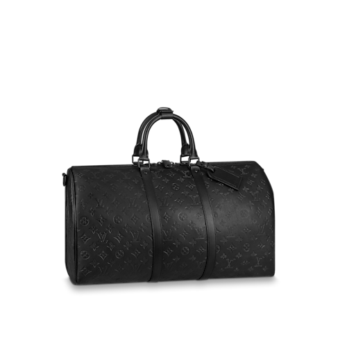 Túi Keepall Bandoulière 50 Monogram Shadow Leather in Đồ Nam's Discontinued Product Obs 11 collections by Louis Vuitton (Thu phóng sản phẩm)