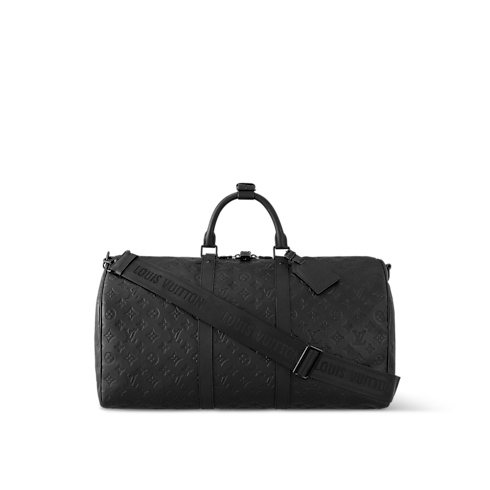 Túi Keepall Bandoulière 50 Monogram Shadow Leather in Đồ Nam's Discontinued Product Obs 11 collections by Louis Vuitton (Thu phóng sản phẩm)