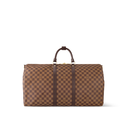 Túi Keepall Bandoulière 55 Damier Ebene Canvas in Túi và Phụ kiện bằng da's Personalization Leather Goods } collections by Louis Vuitton (Thu phóng sản phẩm)