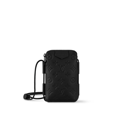 Túi Lace Up Pouch Monogram Shadow Leather in Đồ Nam's Túi All Collections collections by Louis Vuitton (Thu phóng sản phẩm)