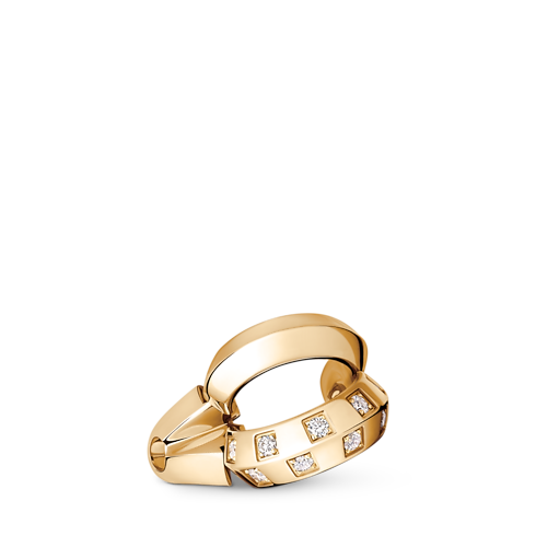 Le Damier de Louis Vuitton Double Earcuff, Yellow Gold and Diamonds in Trang sức's Danh mục sản phẩm Khuyên tai collections by Louis Vuitton (Thu phóng sản phẩm)
