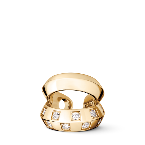 Le Damier de Louis Vuitton Double Earcuff, Yellow Gold and Diamonds in Trang sức's Danh mục sản phẩm Khuyên tai collections by Louis Vuitton (Thu phóng sản phẩm)