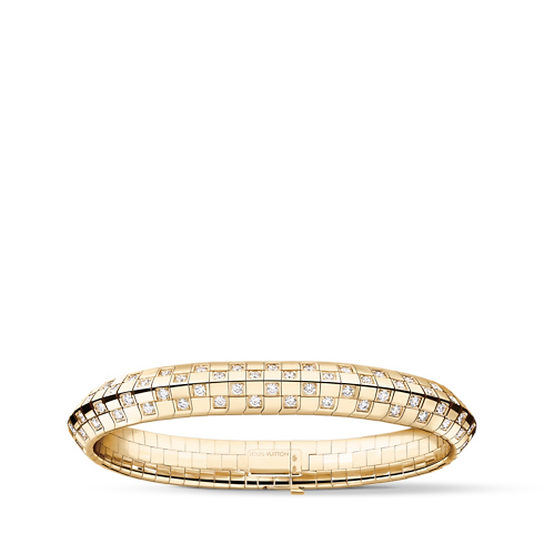 Le Damier de Louis Vuitton Double Row Bracelet, Yellow Gold and Diamonds in Trang sức's Danh mục sản phẩm Vòng tay collections by Louis Vuitton (Thu phóng sản phẩm)
