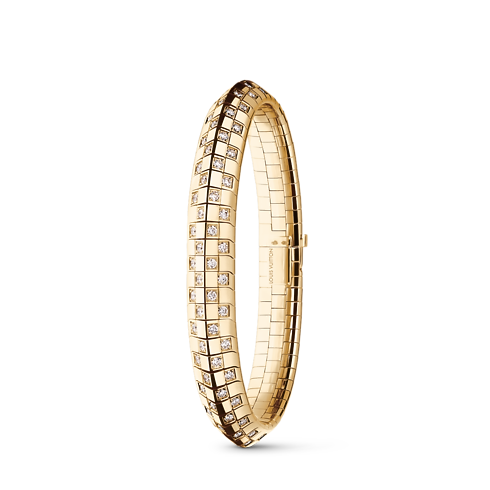 Le Damier de Louis Vuitton Double Row Bracelet, Yellow Gold and Diamonds in Trang sức's Danh mục sản phẩm Vòng tay collections by Louis Vuitton (Thu phóng sản phẩm)