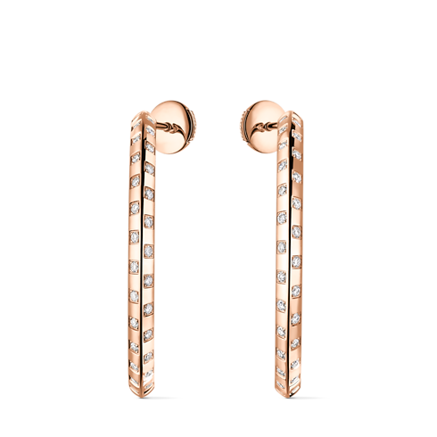 Le Damier de Louis Vuitton Large Hoops, Rose Gold and Diamonds in Trang sức's Danh mục sản phẩm Khuyên tai collections by Louis Vuitton (Thu phóng sản phẩm)