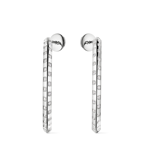 Le Damier de Louis Vuitton Large Hoops, White Gold and Diamonds in Trang sức's Danh mục sản phẩm Khuyên tai collections by Louis Vuitton (Thu phóng sản phẩm)