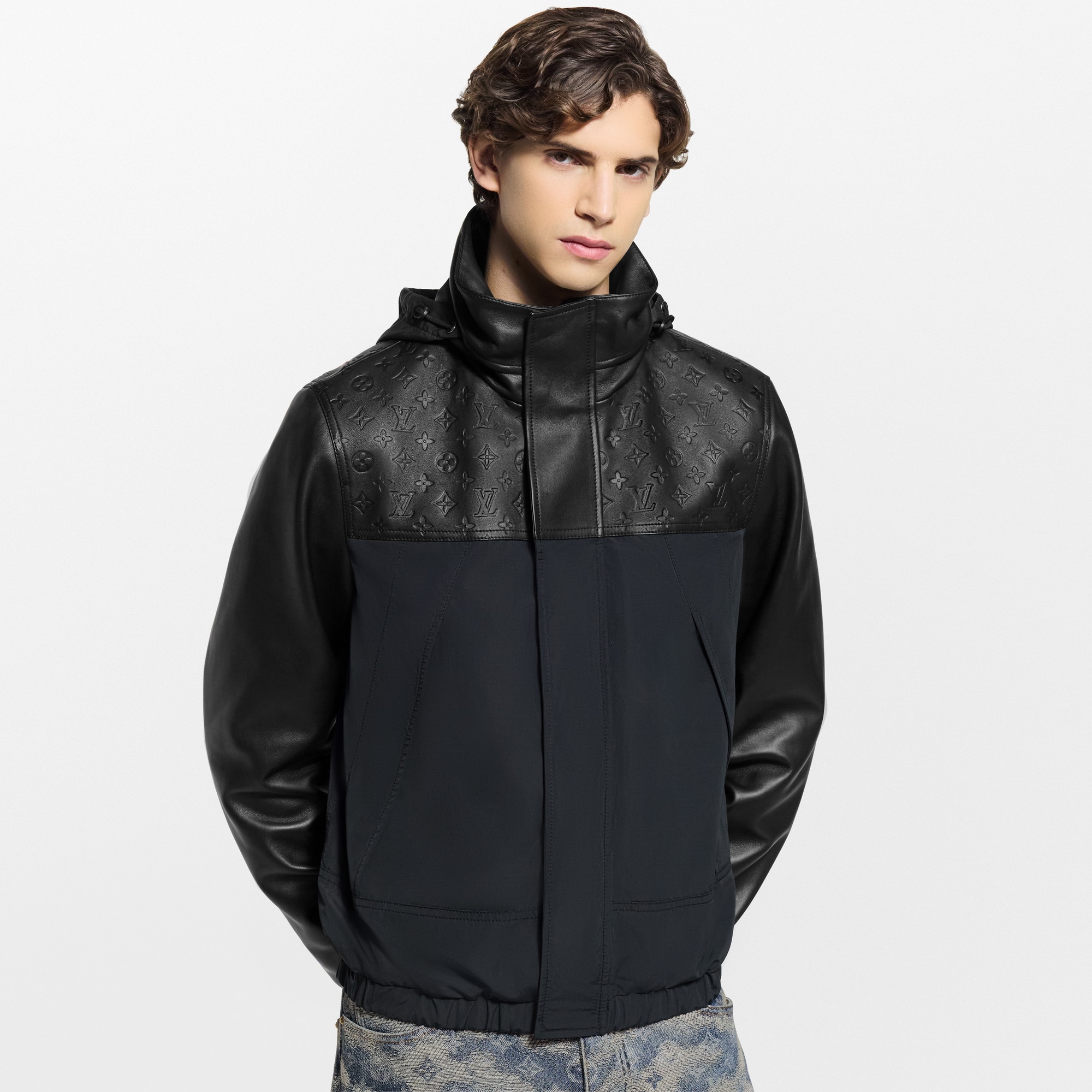 Leather Mix Windbreaker  in Đồ Nam