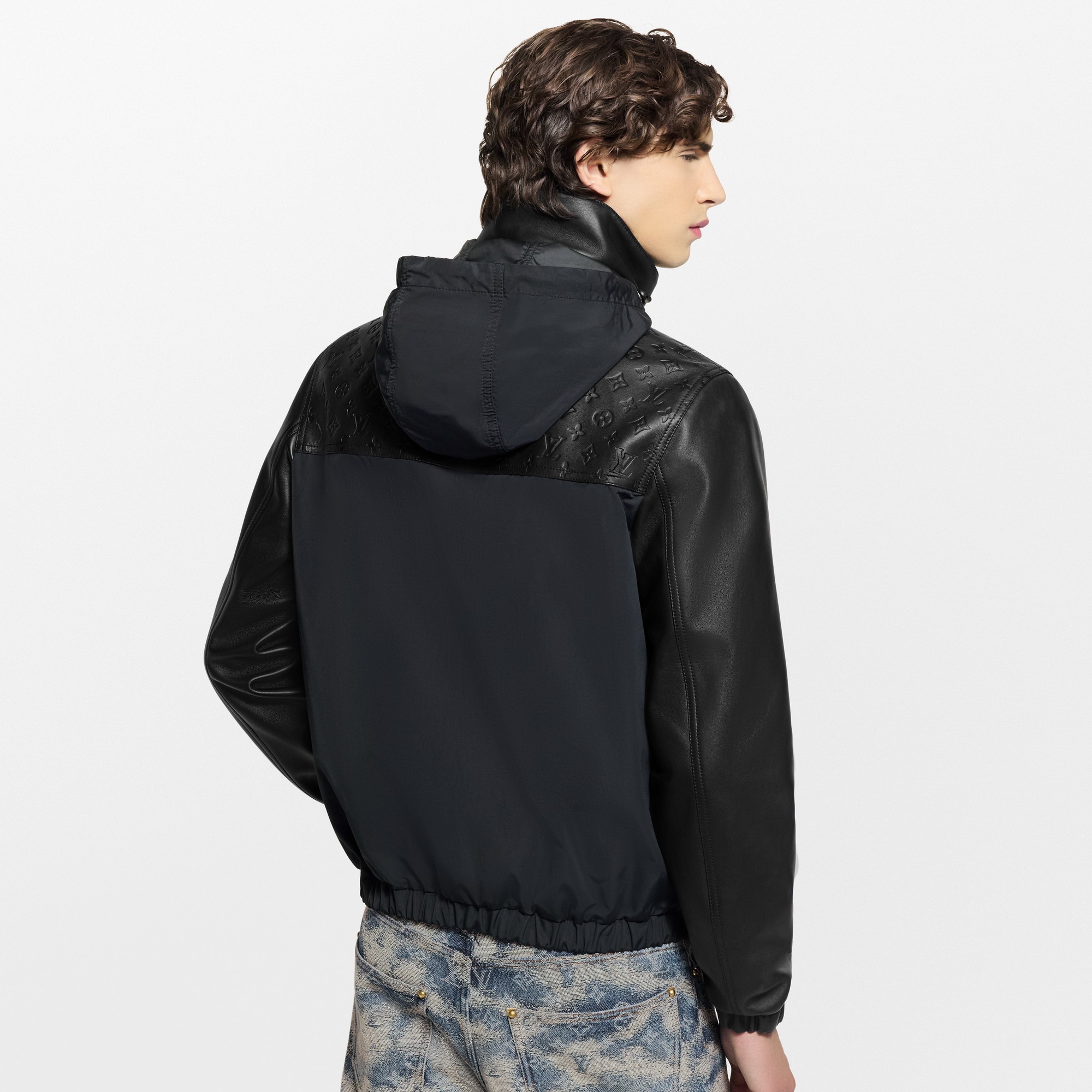 Leather Mix Windbreaker  in Đồ Nam