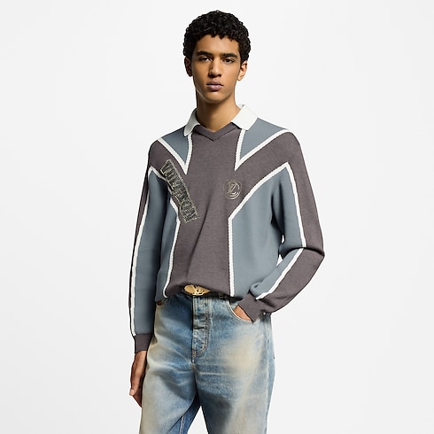 Áo Dệt Kim in Đồ Nam's Trang phục Áo thun và Áo Polo collections by Louis Vuitton (Thu phóng sản phẩm)