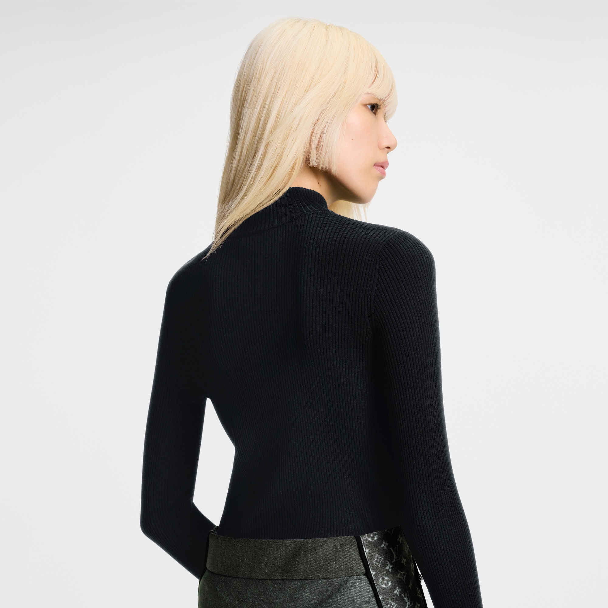 Long-Sleeved Rib-Knit Top  in Đồ Nữ