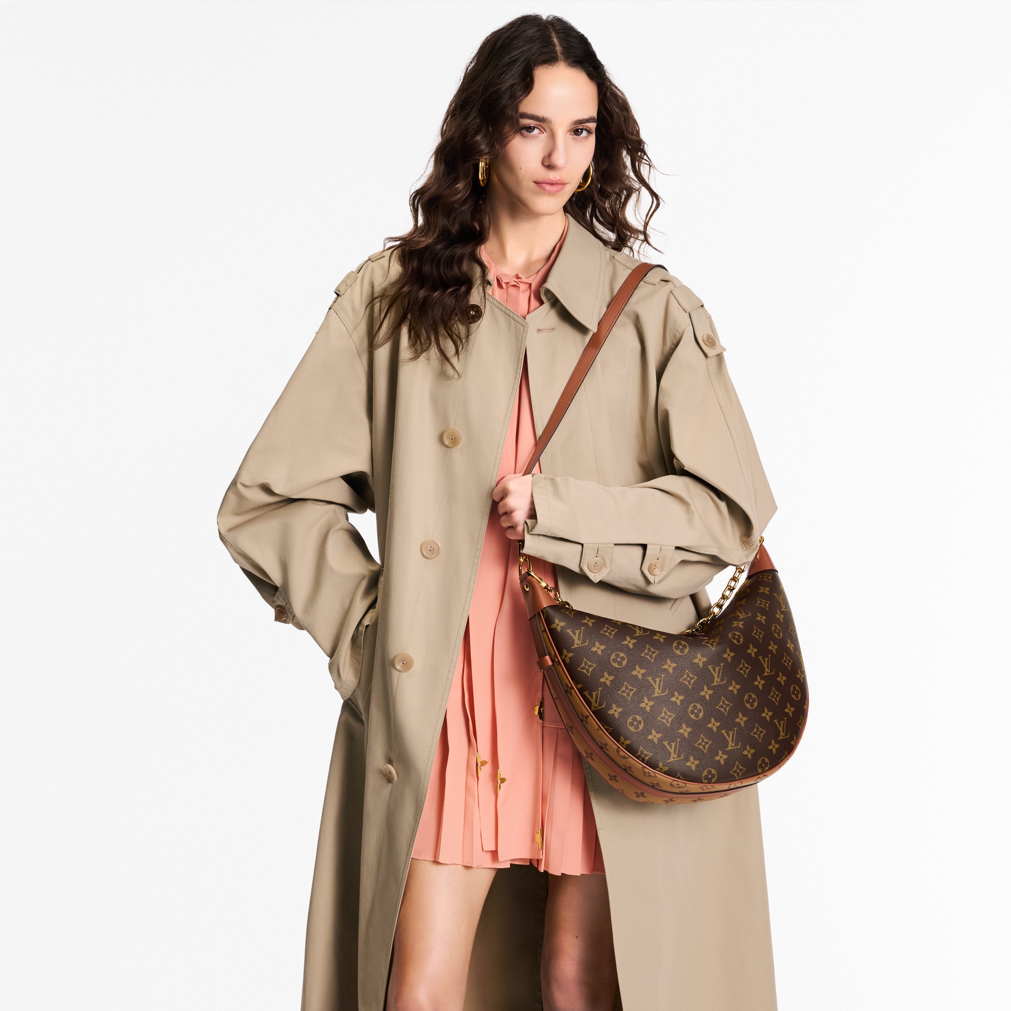 Túi Loop Hobo Monogram Canvas in Đồ Nữ