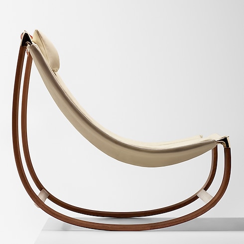 Ghế Lune Chair - Marcel Wanders Studio in Rương, Phụ kiện du lịch và Trang trí nội thất's Trang trí nội thất và Nghệ thuật không gian phòng ăn Objets Nomades - Bộ sưu tập nội thất collections by Louis Vuitton (Thu phóng sản phẩm)