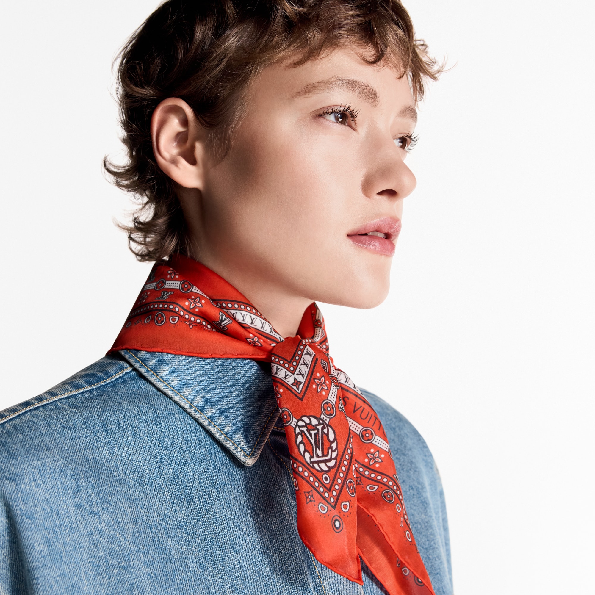 Khăn Vuông LV Bandana 55 . in Đồ Nữ