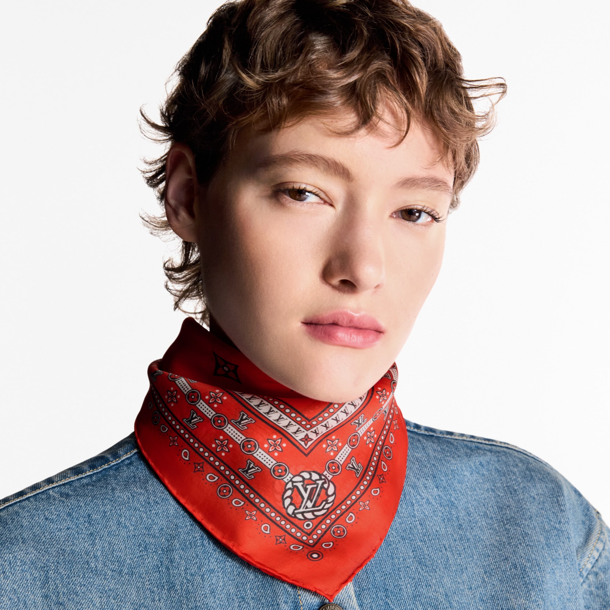 Khăn Vuông LV Bandana 55 . in Đồ Nữ