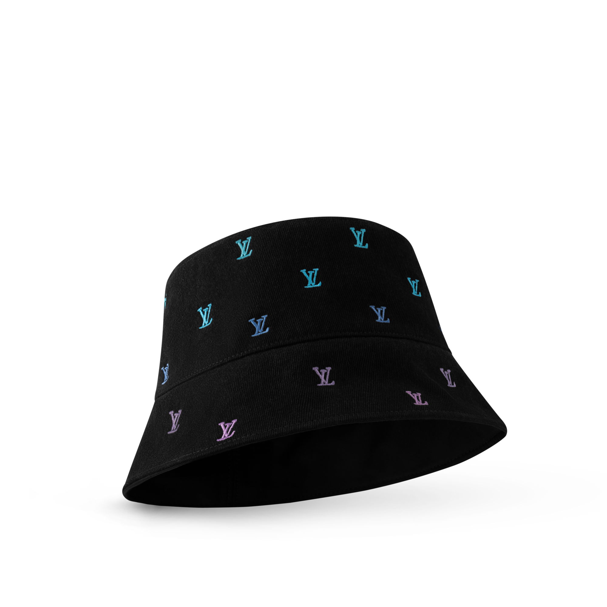 Mũ Hai Mặt LV Blason Shading Denim Bucket . in Đồ Nam