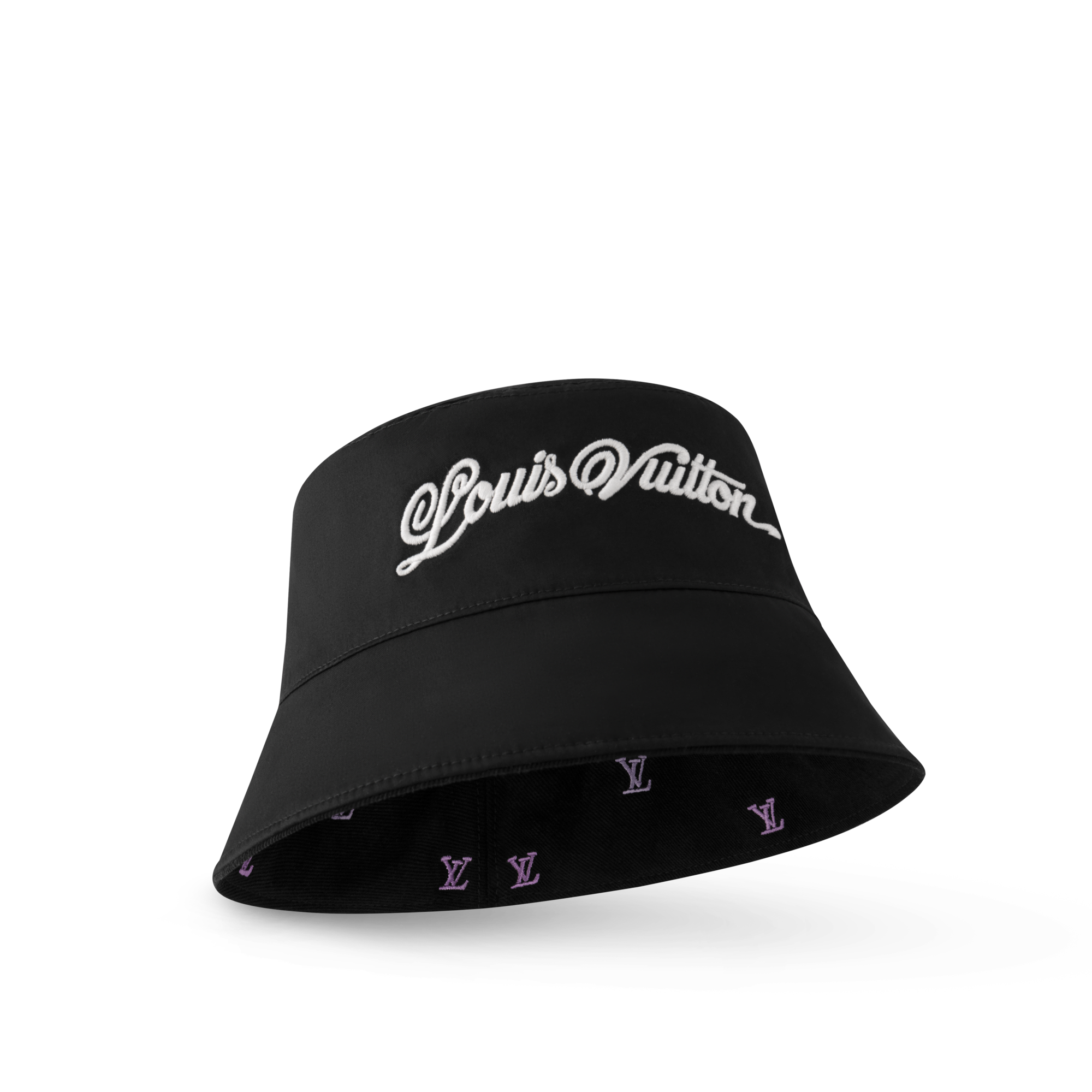 Mũ Hai Mặt LV Blason Shading Denim Bucket . in Đồ Nam