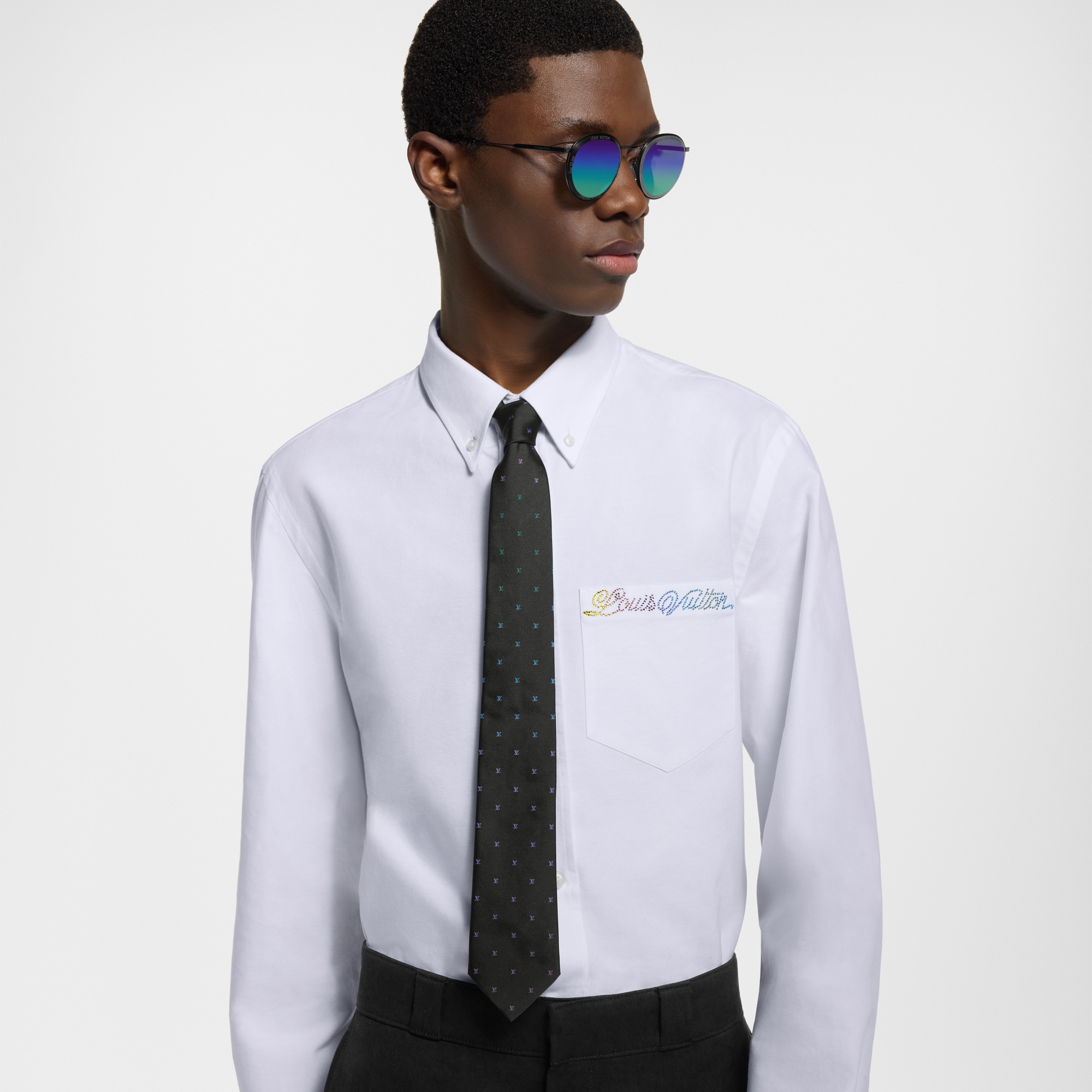 Cà Vạt LV Blason Shading . in Đồ Nam