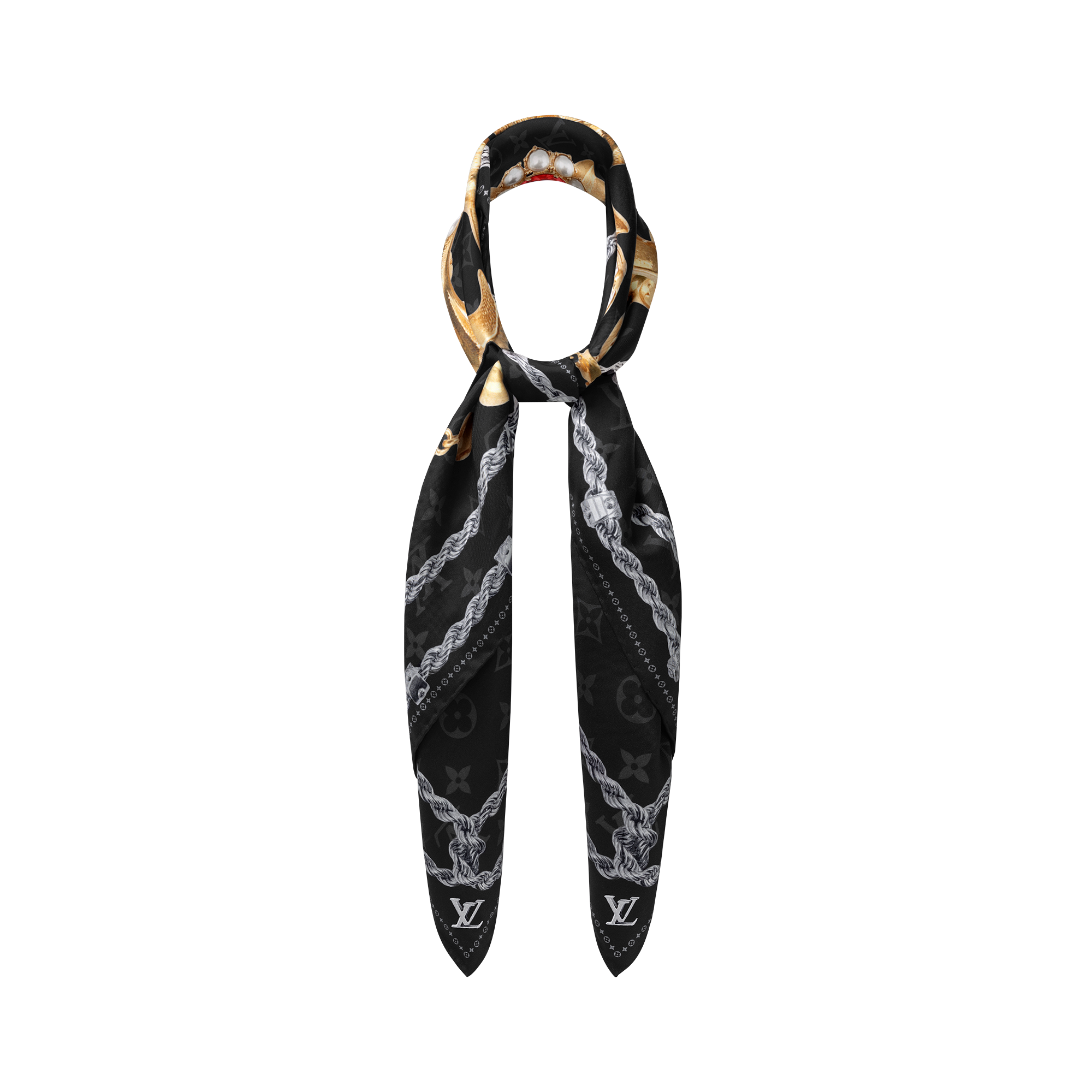 Khăn Lụa Vuông LV Dynasty Brooch . in Đồ Nam