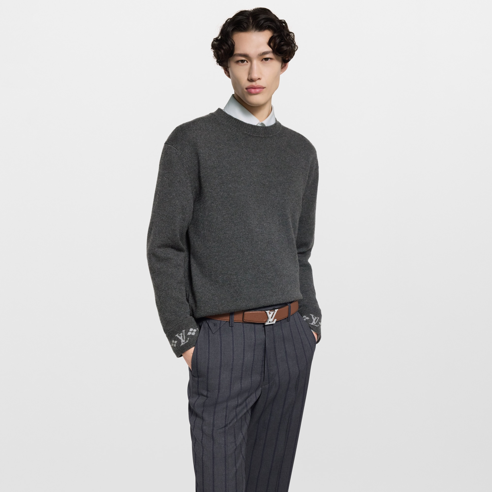 Thắt Lưng Hai Mặt LV Heritage 35MM Các loại da khác in Đồ Nam